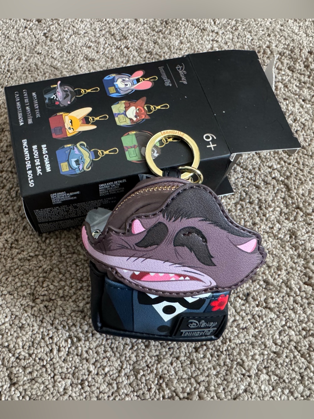 NWT Loungefly Zootopia Blind Box Bag Charm-Mr. Big